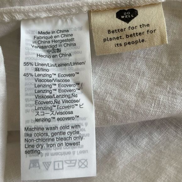 Madewell white linen blend popover tunic top size XS - Picture 5 of 9